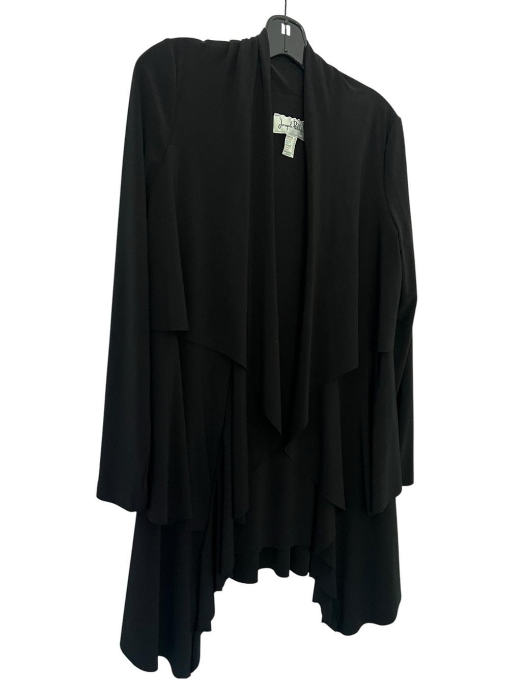 Joseph Ribkoff Open Front Draped Layered
Waterfall Cardigan Black Size 10